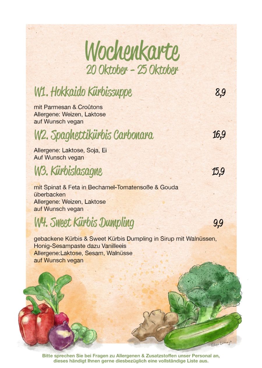 Wochenkarte 20.10 - 25.10